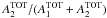 \hbox{${A_2^{\rm TOT} / ( A_1^{\rm TOT} + A_2^{\rm TOT} )}$}