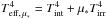 \hbox{$\teffmu^{4}=\tint^{4}+\mu_{*}\tirr^{4}$}
