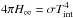 \hbox{$4\pi H_{\infty}=\sigma \tint^{4}$}