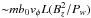 \hbox{${\sim} mb_0v_\phi L(B_z^2/P_w)$}