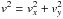 \hbox{$v^2=v^2_x+v_y^2$}