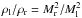 \hbox{$\rho_\mathrm{l}/\rho_\mathrm{r} = M^{2}_\mathrm{r}/M^{2}_\mathrm{l}$}