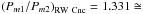 \hbox{$\left(P_{m1}/P_{m2}\right)_{\mathrm{RW~Cnc}}=1.331\cong$}