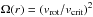 \hbox{$\Omega(r) = \left(v_\text{rot} / v_\text{crit}\right)^2$}