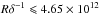 \hbox{$R \delta^{-1}\leqslant 4.65 \times 10^{12}$}