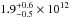 \hbox{$1.9^{+0.6}_{-0.5}\times10^{12}$}