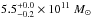 \hbox{$5.5^{+0.0}_{-0.2}\times10^{11}~\msun$}
