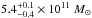 \hbox{$5.4^{+0.1}_{-0.4}\times 10^{11}~\msun$}