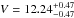 \hbox{$V=12.24^{+0.47}_{-0.47}$}