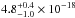 \hbox{$4.8^{+0.4}_{-1.0}\times 10^{-18}$}