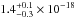 \hbox{$1.4^{+0.1}_{-0.3} \times 10^{-18}$}