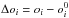 \hbox{$\Delta o_{i} = o_{i} - o_{i}^{0}$}