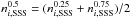 \hbox{$n_{i, {\rm SSS}}^{0.5}=(n_{i, {\rm SSS}}^{0.25}+n_{i, {\rm SSS}}^{0.75})/2$}