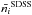 \hbox{${\bar{n_i}}^{\rm SDSS}$}