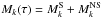 \hbox{$M_k(\tau)=M_k^{\rm S}+M_k^{\rm NS}$}