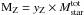 \hbox{${\rm M_Z}=y_{\rm Z} \times {M^{\rm tot}_{\rm star}}$}