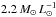 \hbox{$2.2\,\msun\, L_\odot^{-1}$}