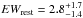 \hbox{$EW_{\rm rest}=2.8_{-1.4}^{+1.7}$}