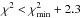 \hbox{$\chi^2<\chi^2_{\rm min}+2.3$}