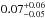 \hbox{$0.07_{-0.05}^{+0.06}$}