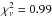 \hbox{$\chi_{\nu}^2=0.99$}