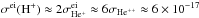 \hbox{$\sigma^{\rm ei}(\rm H^{+}) \approx 2\sigma^{\rm ei}_{\rm He^{+}} \approx 6\sigma_{\rm He^{++}}\approx 6\times 10^{-17}$}