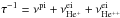 \hbox{$\tau^{-1} = \nu^{\rm pi} + \nu^{\rm ei}_{\rm He^{+}} + \nu^{\rm ei}_{\rm He^{++}}$}
