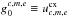 \hbox{$g_{0}^{c,m,e}\equiv u^{\rm cx}_{c,m,e}$}