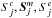 \hbox{$S^{c}_{j},\vec{S}^{m}_{j},S^{e}_{j}$}