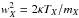 \hbox{$w_{X}^{2}=2 \kappa T_{X} / m_{X}$}