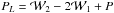 \hbox{$P_{L}=\maw_{2}-2\maw_{1}+P$}