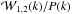\hbox{$\maw_{1,2}(k)/P(k)$}