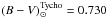 \hbox{$(B-V)_\odot^{\rm Tycho} = 0.730$}