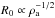 \hbox{$R_{0} \propto \rho_{\rm a}^{-1/2}$}