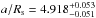 \hbox{$a/R_{\rm s} = 4.918^{+0.053}_{-0.051}$}