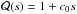 \hbox{$\mathcal{Q}(s) = 1 + c_0 s$}