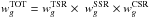 \hbox{$w_g^{\rm TOT}=w_g^{\rm TSR}\times\ w_g^{\rm SSR}\times w_g^{\rm CSR}$}