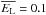 \hbox{$\overline{E_{\mathrm{L}}} = 0.1$}