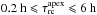 \hbox{$0.2\ \mathrm{h}\leqslant \tau_\mathrm{rc}^\mathrm{apex}\leqslant 6\ \mathrm{h}$}