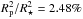 \hbox{$R_{\rm{p}}^2/R_{\star}^2=2.48\%$}