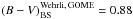 \hbox{$(B-V)^{\rm Wehrli,\,GOME}_{\rm BS} = 0.88$}