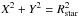 \hbox{$X^2 + Y^2 = R_{\rm star}^2 $}