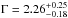 \hbox{$\Gamma=2.26^{+0.25}_{-0.18}$}