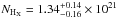 \hbox{$N_{\rm H_X}=1.34^{+0.14}_{-0.16} \times 10^{21}$}