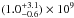 \hbox{$(1.0_{-0.6}^{+3.1})\times10^9$}