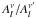 \hbox{$A_{l}^{\nu}/A_{l}^{\nu'}$}