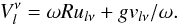 \appendix \setcounter{section}{1} \begin{equation} \label{eq:vl} V_{l}^{\nu}=\omega R u_{l\nu} + g v_{l\nu} / \omega. \end{equation}