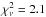 \hbox{$\chi^2_\nu=2.1$}