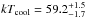 \hbox{$kT_{\rm cool}=59.2_{-1.7}^{+1.5}$}