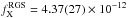\hbox{$f_{\rm X}^{\rm RGS}=4.37(27)\times10^{-12}$}